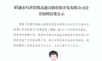 巧善公司公开招聘结果公示